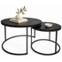 Everfurn Nile Nesting Coffee Table - Marble Black