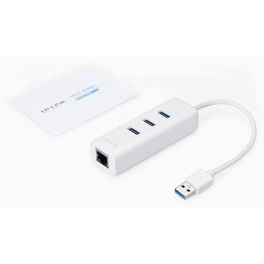 TP-Link UE330 USB 3.0 to Gigabit Ethernet Network Adapter with 3-Port USB 3.0 Hub