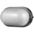 Ellies Illume Series - Large AC Oval Bulkhead - Aluminium  + Glass - E27 Base -BK