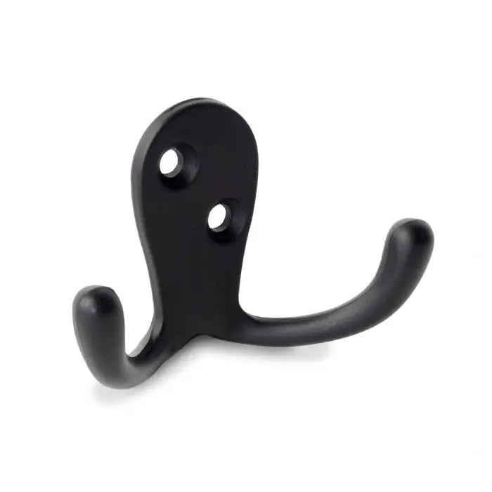 Double Coat Hook, Black