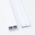 Glass Channel, Top & Bottom, Plastic, White, 2m