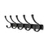 Coat Hook Rack, Black, Aluminium, 5 Hook