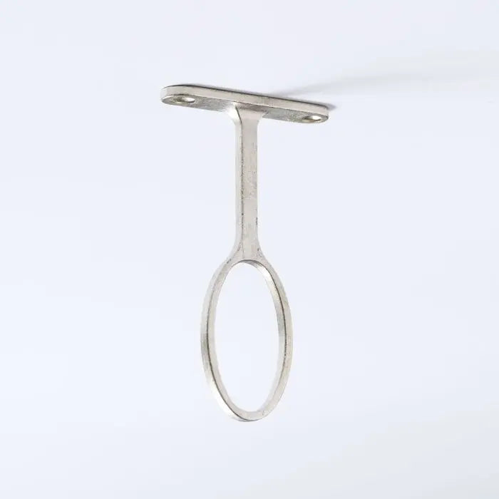 Rail Center Support, Oval, Aluminium, 19mm