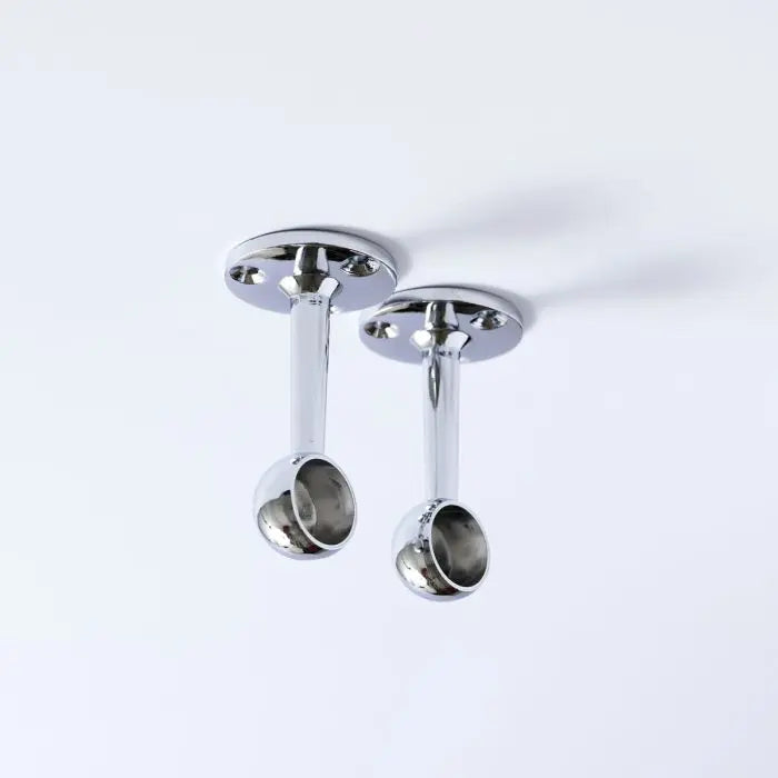 Towel Rail Bracket, Chrome Plated, 19mm, 2 Pieces