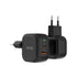 Snug 2 Port USB/Type C Wall Charger 35W - Black