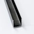 U-Channel, Aluminium, Black, 16mm x 2.5m