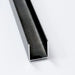 U-Channel, Aluminium, Black, 16mm x 2.5m