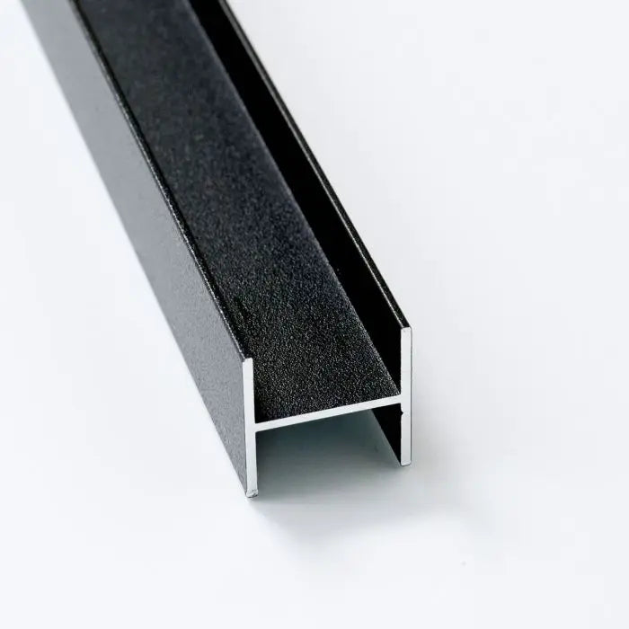H-Channel, Aluminium, Black, 16mm x 2.5m