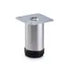 Round Leg, Adjustable, H100mm x 50mm, Stainless Steel