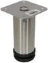 Round Leg, Adjustable, H120mm x 50mm, Stainless Steel