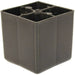Bunfoot, Square, H55mm x 55mm, Black Plastic