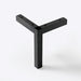 L Leg, H150mm x 120mm x 120mm, Black