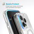 Speck Gemshell Grip MagSafe Case - Apple iPhone 16 Pro Max - Clear & Chrome