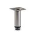 Round Tube Leg, Adjustable, H100mm x 30mm, Satin Chrome