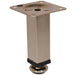 Square Tube Leg, Adjustable, H150mm, Pearl Nickel