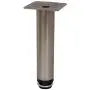 Round Tube Leg, Adjustable, H150mm x 30mm, Satin Chrome
