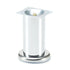 Round Leg on Base, Eco, H100mm, Chrome Plated