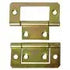 Flush Hinge, Yellow Passivate, 50mm, 100 Pieces