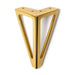 Tri Leg, H150mm x 82mm x 82mm, Gold