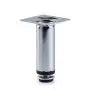 Round Tube Leg, Adjustable, H100mm x 30mm, Chrome Plated