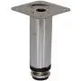 Round Tube Leg, Adjustable, H150mm x 30mm, Chrome Plated