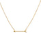 16" + 2" 14 Karat Gold Plated Arrow Design Necklace