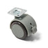 Twin Castor, with Square Plate and Brake, Grey, 50mm