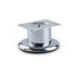 Round Leg on Base, H50mm x 50mm, Chrome Plated