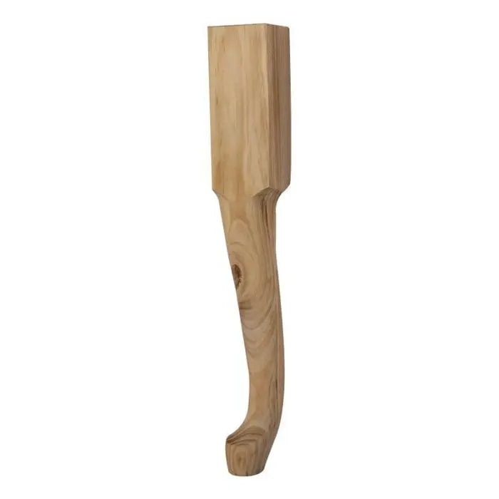 Queen Anne Leg, H440mm x 65mm x 65mm, Raw Pine