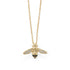 "BEE Mine!" 16"+2" 14 Karat Gold Plated Signity CZ Bee Necklace