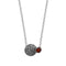 18" + 2" Oxidized Hammered Disk and Round Amber Necklace