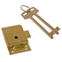 Cupboard Lock, 2 Lever, Brass Plated