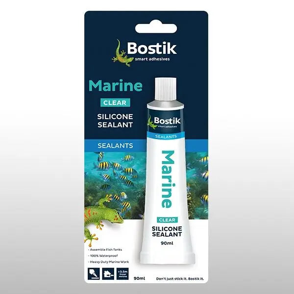 Bostik Marine, Silicone Sealant, Clear, 90ml