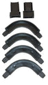 Roller Shutter Handle Guides with 4 Corners, Black