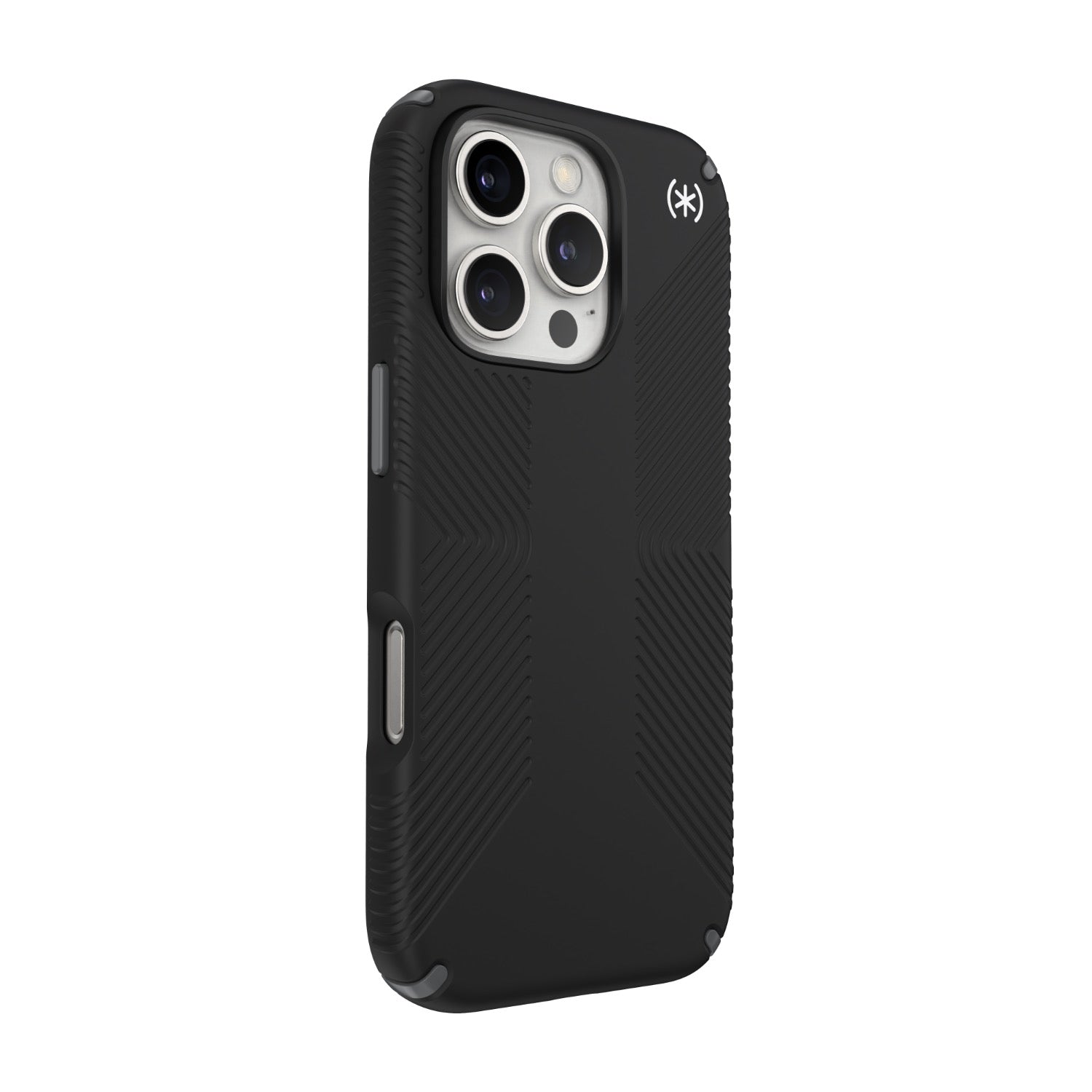 Speck Presidio2 Grip Case - Apple iPhone 16 Pro - Black & Slate Grey