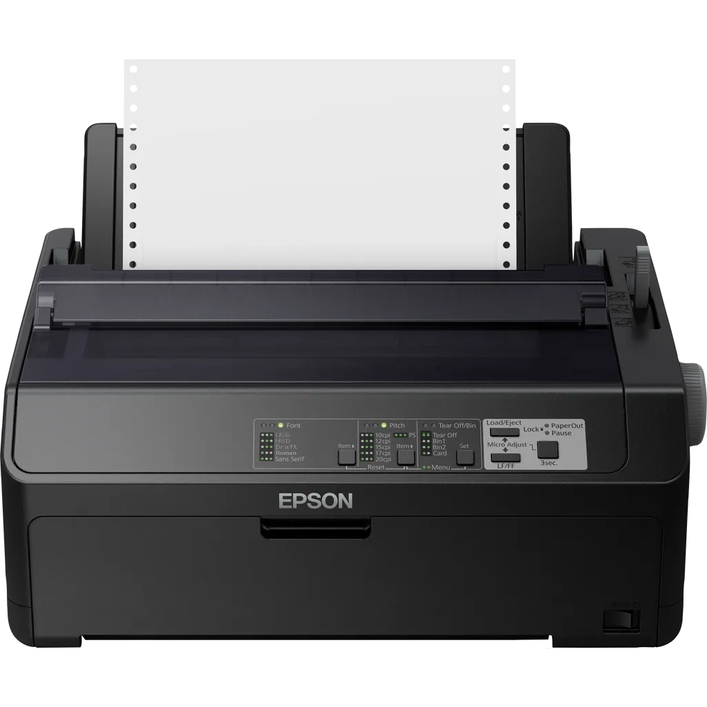 C11CF37401 - Epson FX-890II; Dot Matrix Printer; 80 columns; 18 Needles (2 x 9); Type B interface; Bidirectional parallel;