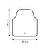 Momo Protective PVC Fibretec Design Car Mat Tray for RHD Vehicles (each)