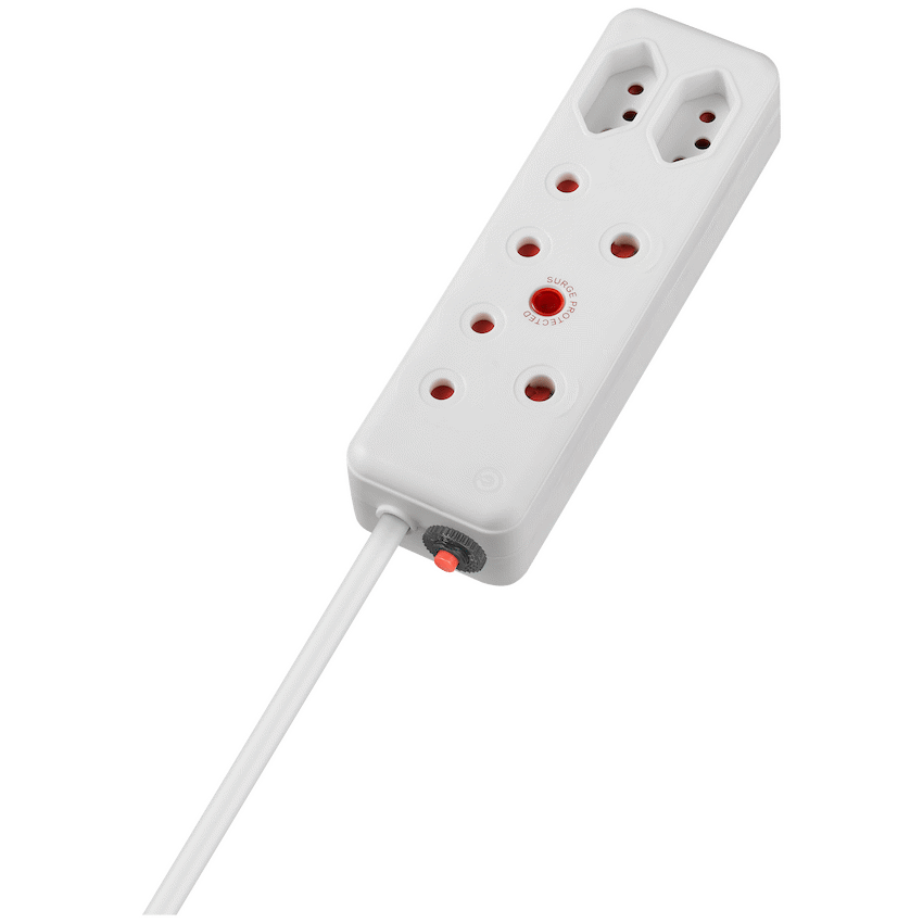 Switched 4-Way Medium Surge Extension Lead 5m