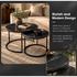 Everfurn Nile Nesting Coffee Table - Marble Black