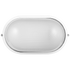 Ellies Illume Series - Large AC Oval Bulkhead - Aluminium + Glass - E27 Base -WT