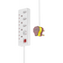 Ellies 8-Way High Surge Multiplug 0.5m - WT