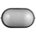 Ellies Illume Series - Large AC Oval Bulkhead - Aluminium  + Glass - E27 Base -BK