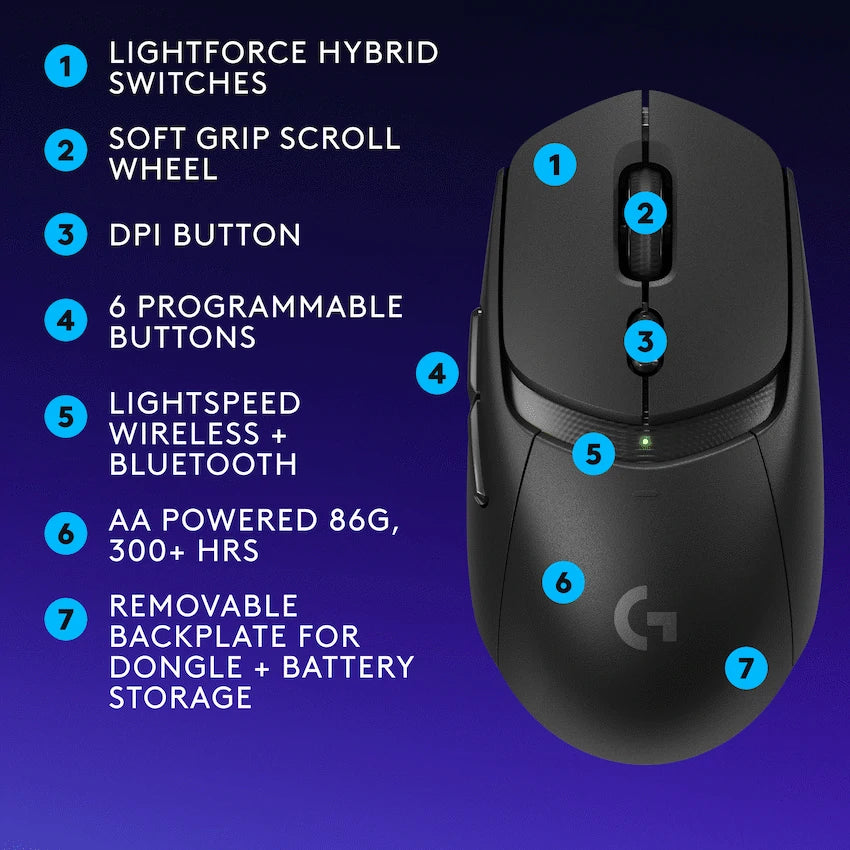 Logitech(R) G309 Lightspeed Wireless Mouse - Black