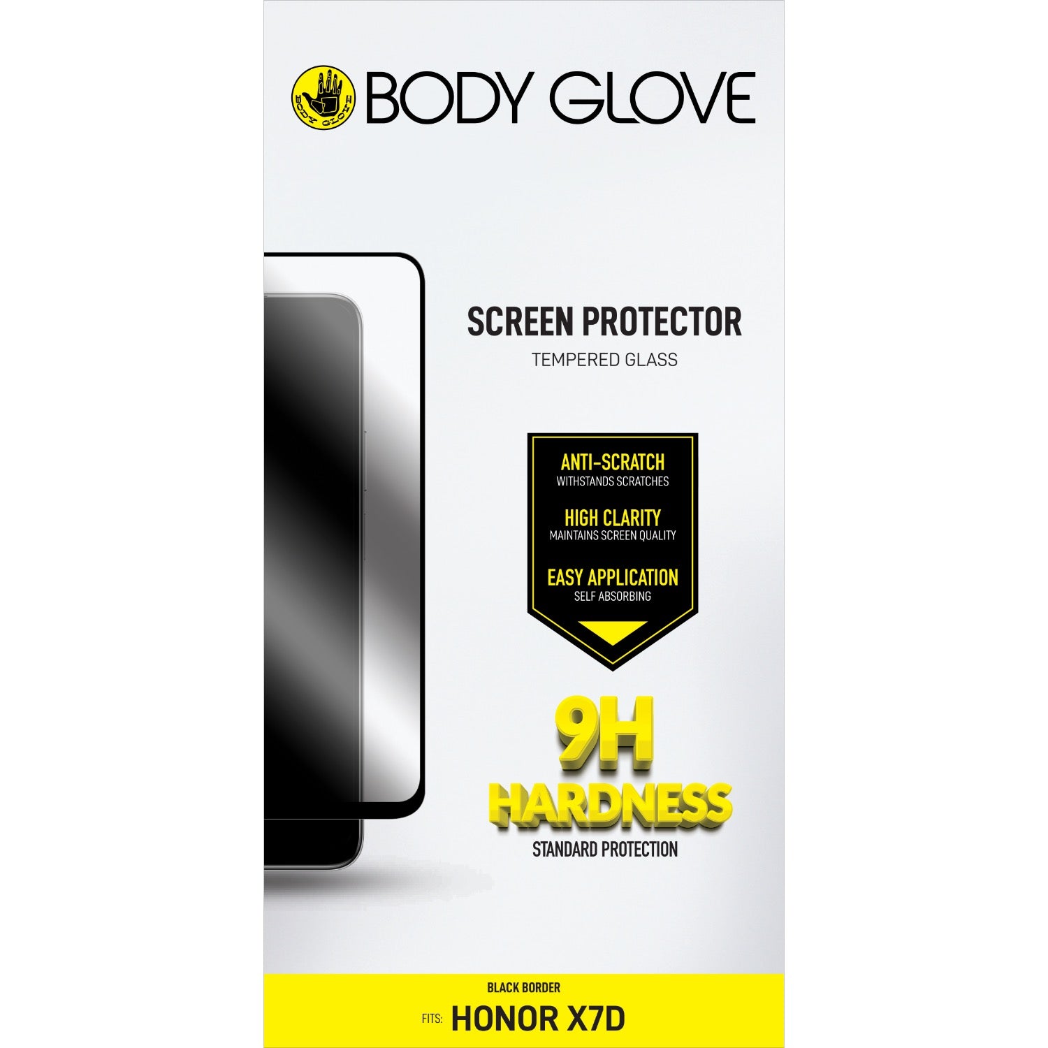 Body Glove Tempered Glass Screen Protector - HONOR X7d - Black Border