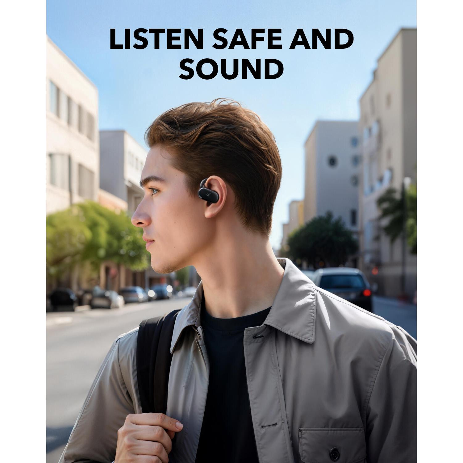 soundcore V20i Earbuds With Adjustable Hooks - Black