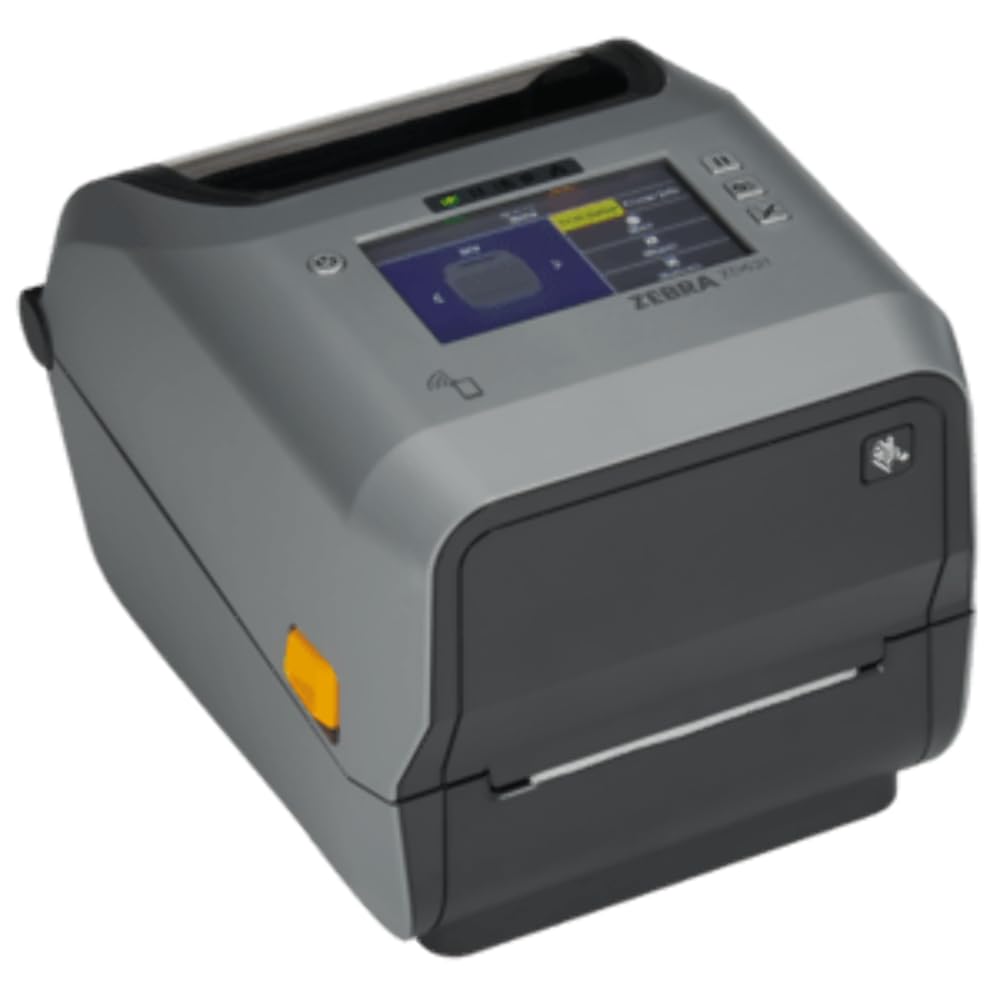 Zebra Thermal Transfer Printer (74/300M) ZD621; Color Touch LCD; 203 dpi; USB; USB Host; Ethernet; Serial; BTLE5; EU and UK Cord