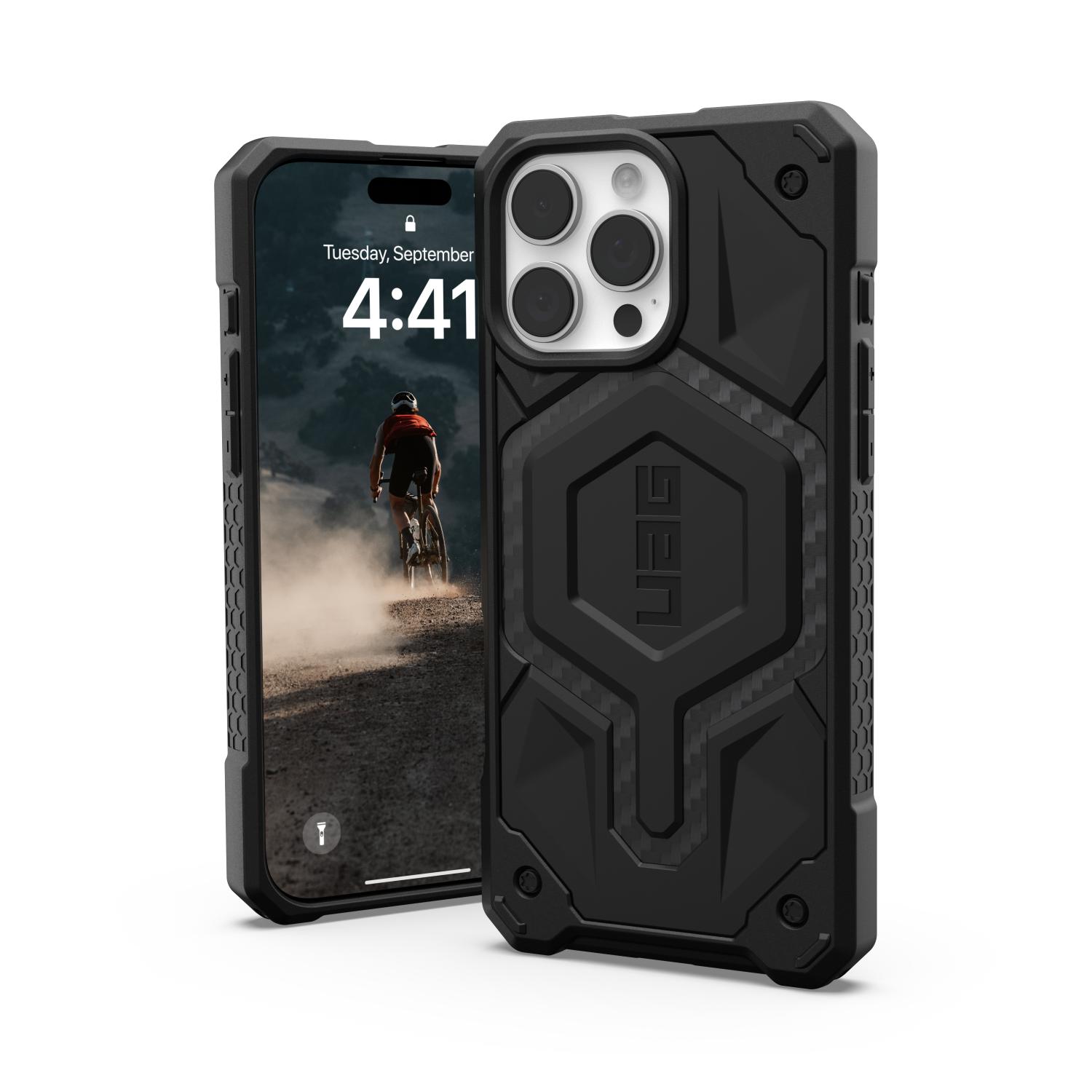 UAG Monarch Case - Apple iPhone 16 Pro Max - Carbon Fibre
