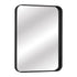 Mirror, Soft Curve, Black Frame, 600mm x 900mm