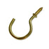 Round Cup Hook, Brass, 25mm, 20 Pieces