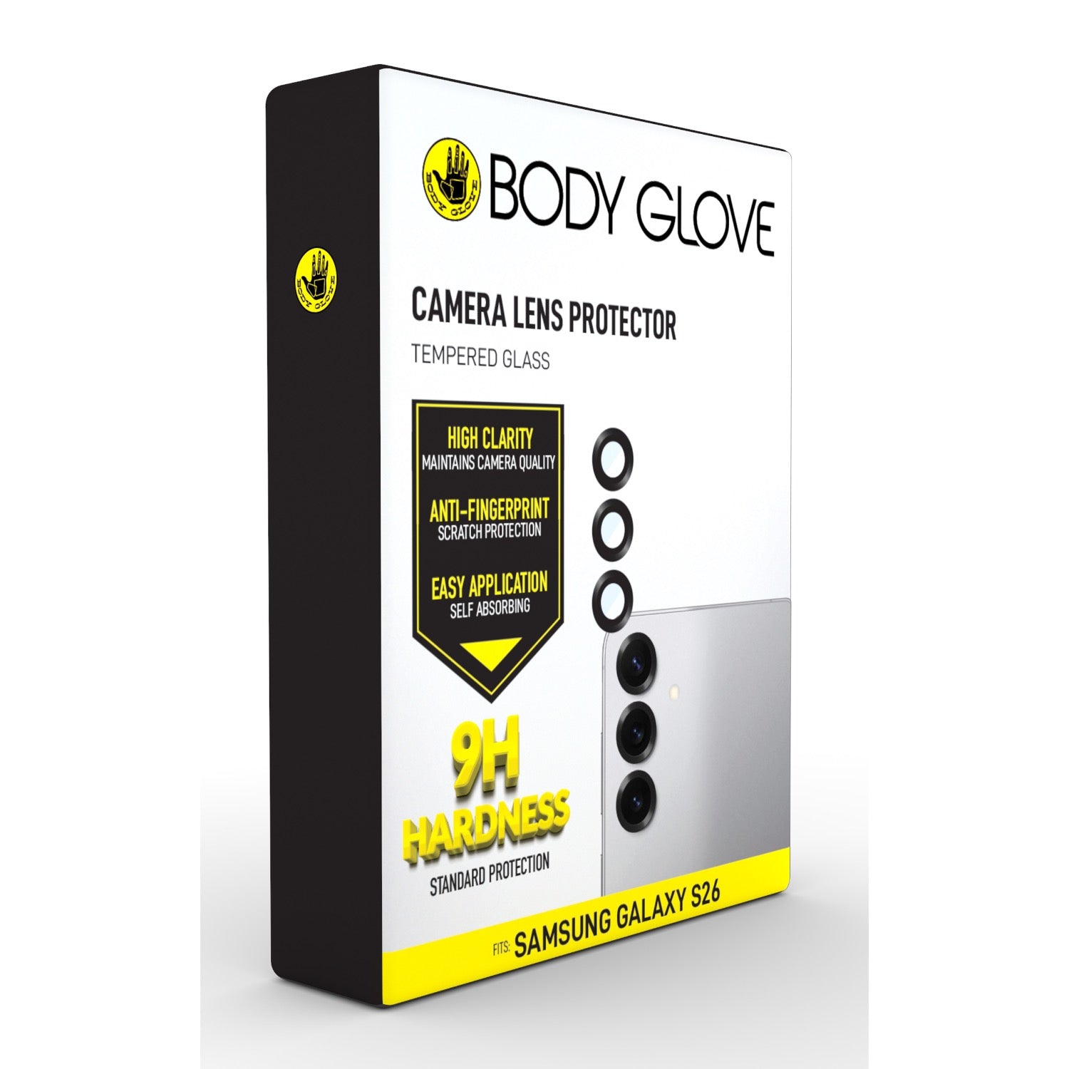 Body Glove Tempered Glass Camera Screen Protector - Samsung Galaxy S26/26+ - Black Border